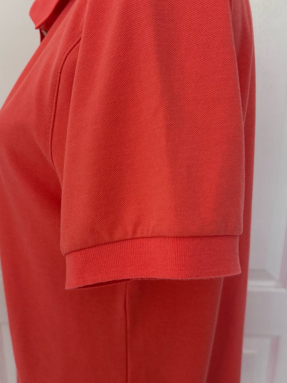 J. Crew Coral Short Sleeve Polo Dress Knee Length Size Medium Cotton - Picture 5 of 12